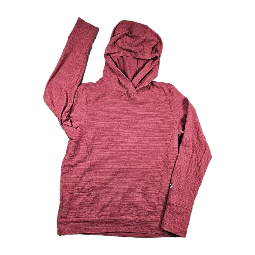 Kuhl Kora Hoody Womens Small Burgundy Heather Pullover Hoodieโ 4017 Thumbholes